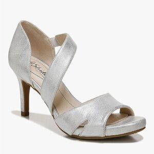 Life Stride Mega Silver Metallic Heels